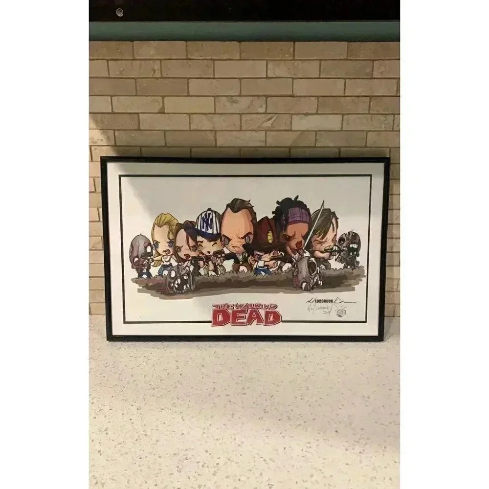 Michael Locoduck Duron‎ 11x14 The Walking Dead caricature print with signature